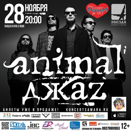 Animal ДжаZ концерт в Самаре 28 ноября 2015 