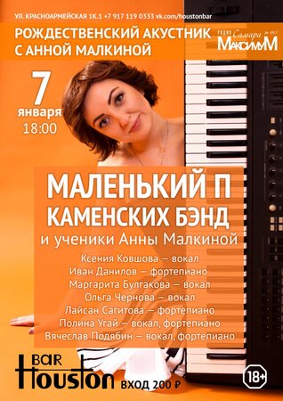 Анна Малкина концерт в Самаре 7 января 2018 