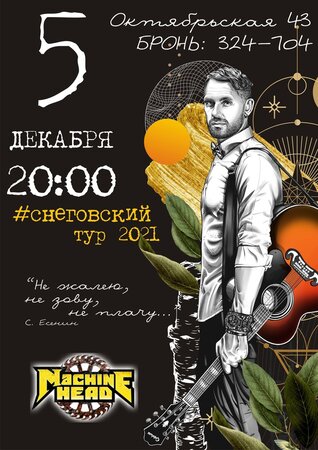 Сергей Снеговский концерт в Самаре 5 декабря 2021 