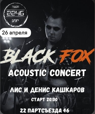 Black Fox концерт в Самаре 26 апреля 2024 